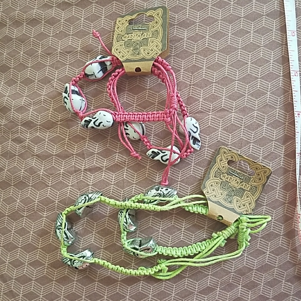 NIP Friendship handmade wrap skull bracelets